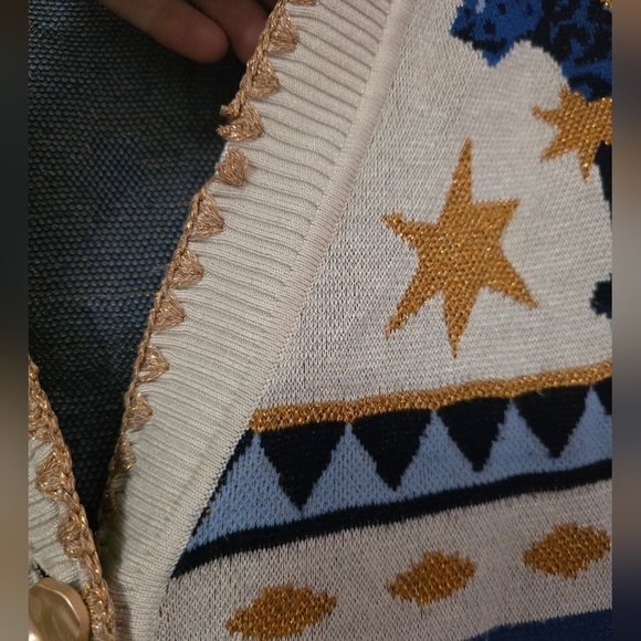 Farm Rio Mixed Mystical Ainika Buttoned Knit Cardigan - Picture 7 of 7